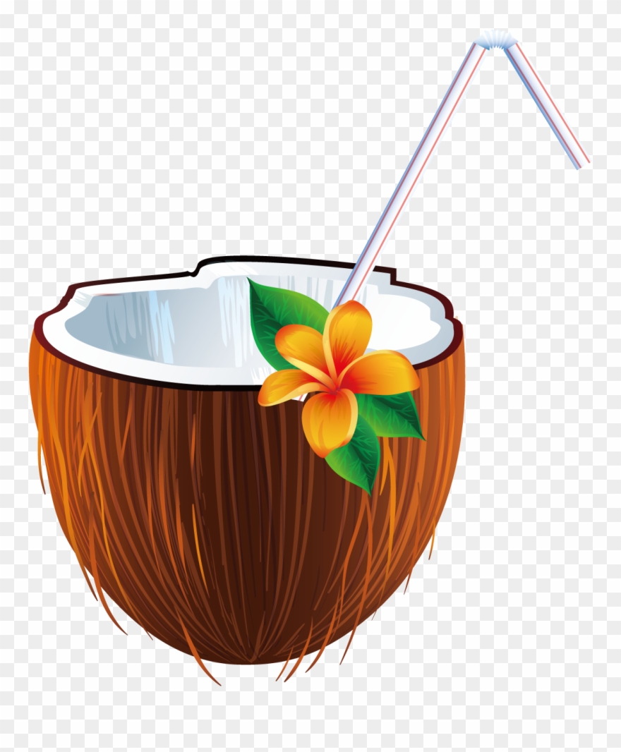 Cocktail Pi A Colada - Coconutdrink Png Clipart