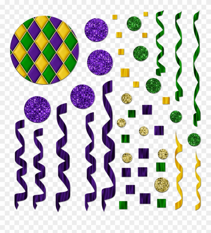 Confetti Clipart Carnival - Mardi Gras Confetti Png Transparent Png