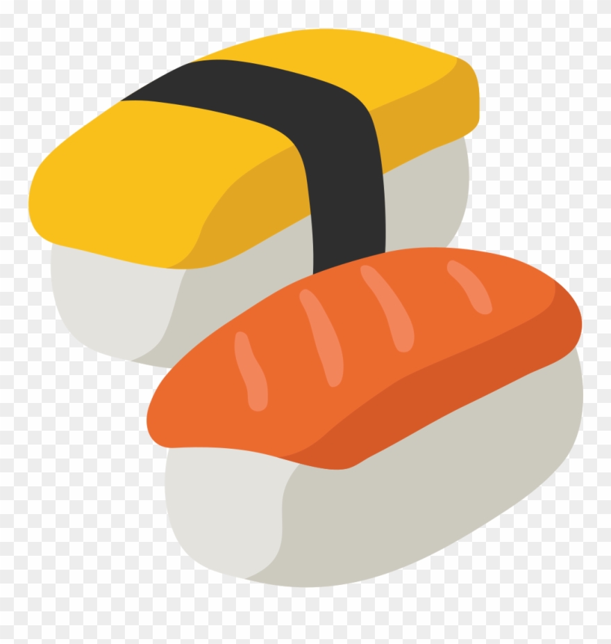Sushi Png Cartoon - Emoji Sushi Transparent Background Clipart