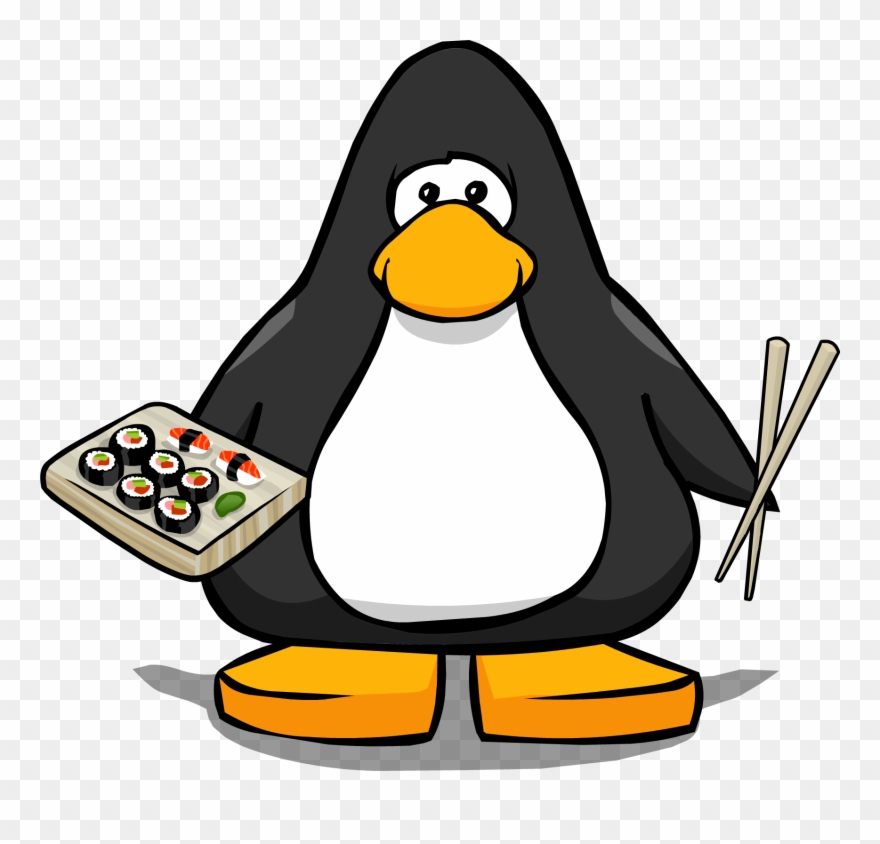 Sushi Cartoon Png Vector Black And White Stock - Club Penguin Water Wings Clipart