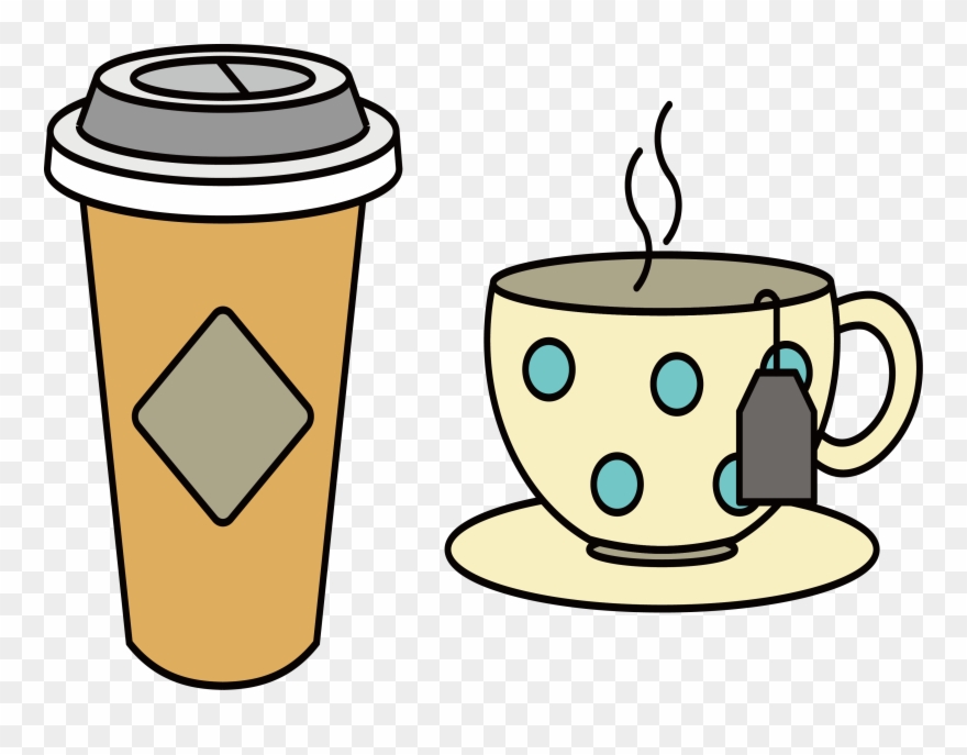 Banner Black And White Library Coffee Yum Cha Time - Tea Clipart