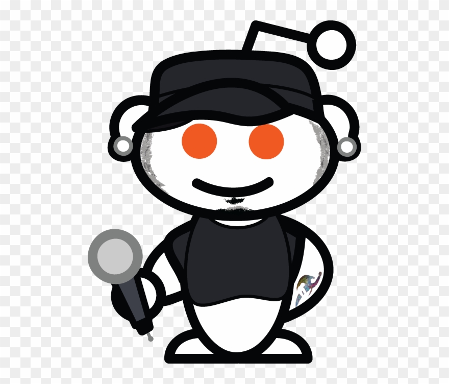 Black Hat, Ear Rings, Mic - Reddit Alien Clipart