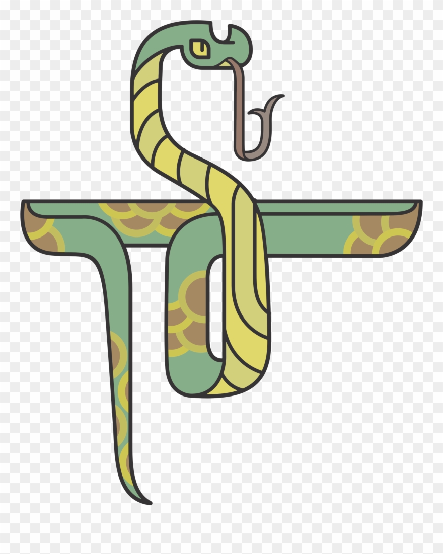 Stylized Cartoon Icons Png - Year Of The Snake Chinese Zodiac Illustration Pendant Clipart