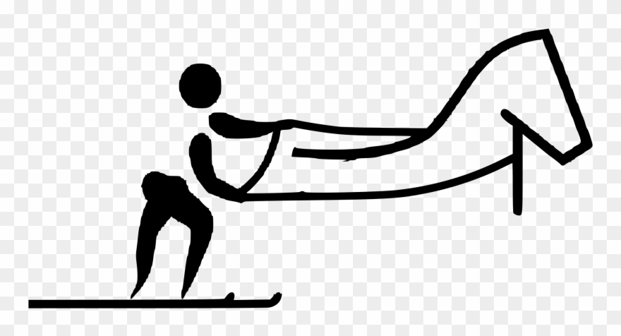 File - Skijoring Pictogram - Svg - Nordic Combined Clipart