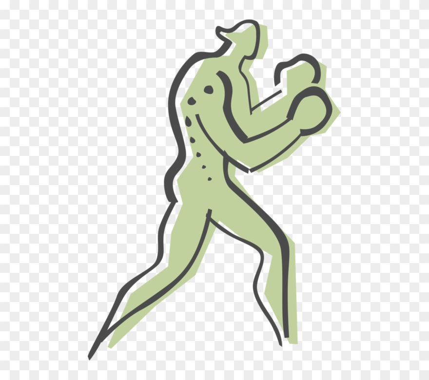 Vector Illustration Of Prizefighter Pugilist Boxer Clipart