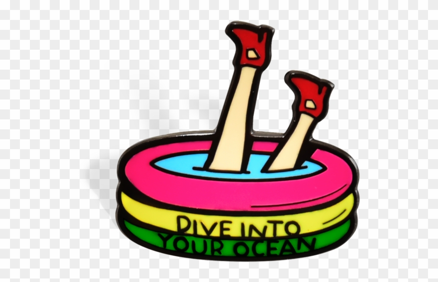 Dive Into Your Ocean Pin - Can I Take A Dive In Your Ocean Clipart