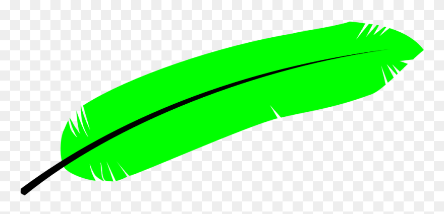 Green Feather Clipart - Png Download
