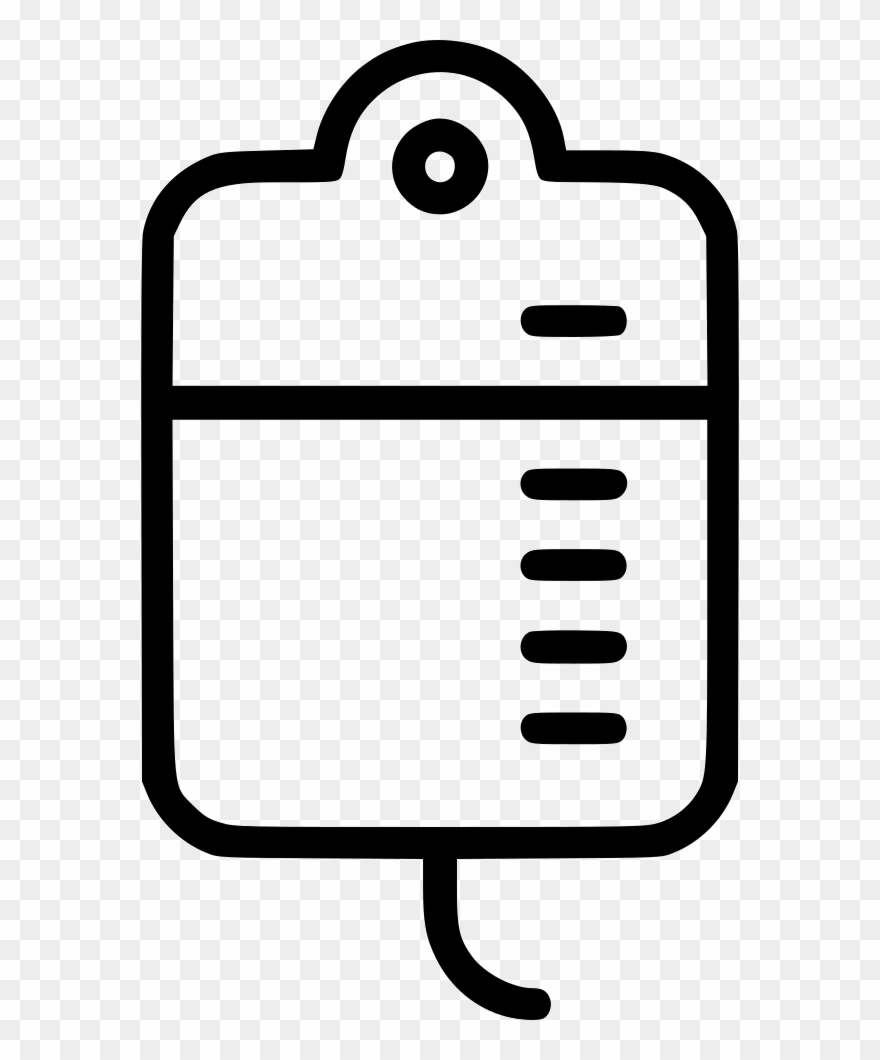 Banner Black And White Bag Iv Therapy Medicine - Blood Bag Svg Clipart