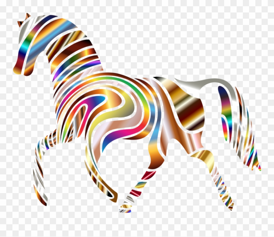 Horse Computer Icons Art Symbol - Rainbow Horse Clipart