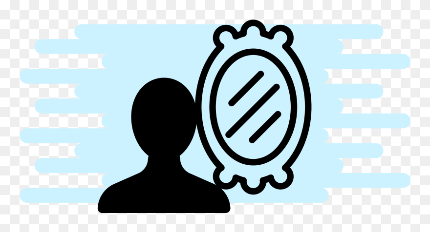 Person By Adrien Coquet, Mirror By Ruslan Dezign - Illustration Clipart