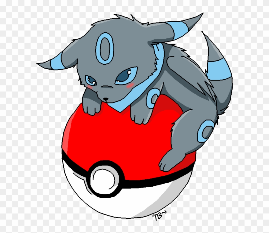 Nova Blue The Shiny Umbreon's Pokeball - Chibi Pokeball Clipart