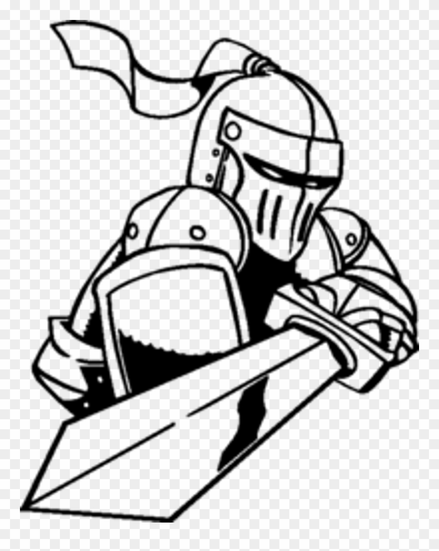 Knight With A Sword Drawing Clipart