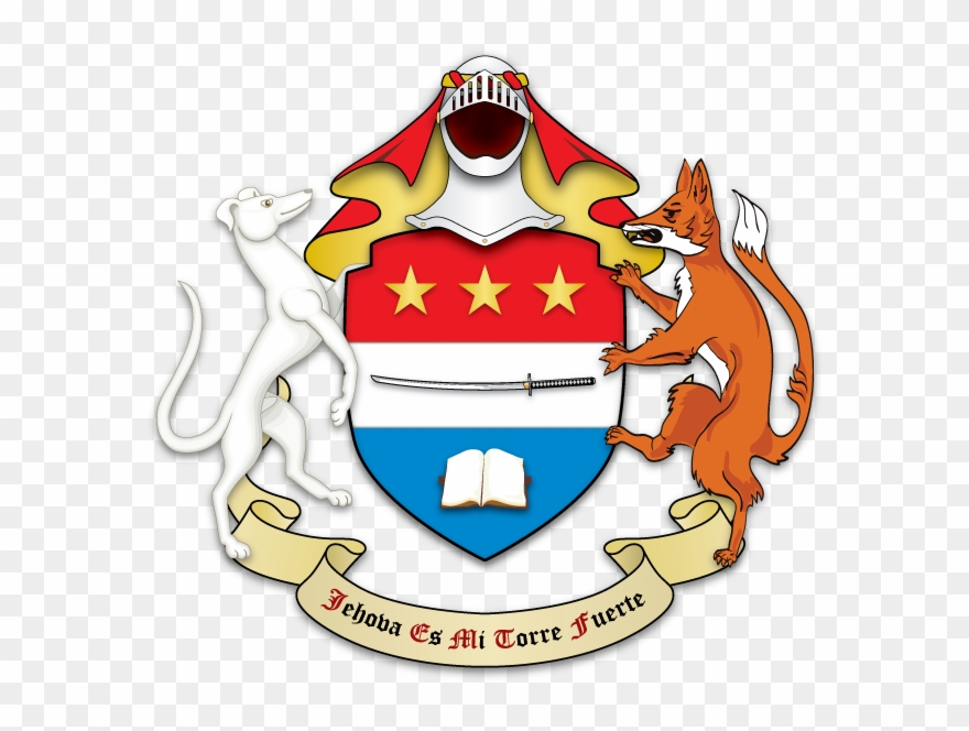 Per Fess Gules And Azure, On A Fess Argent Between - Crest Clipart