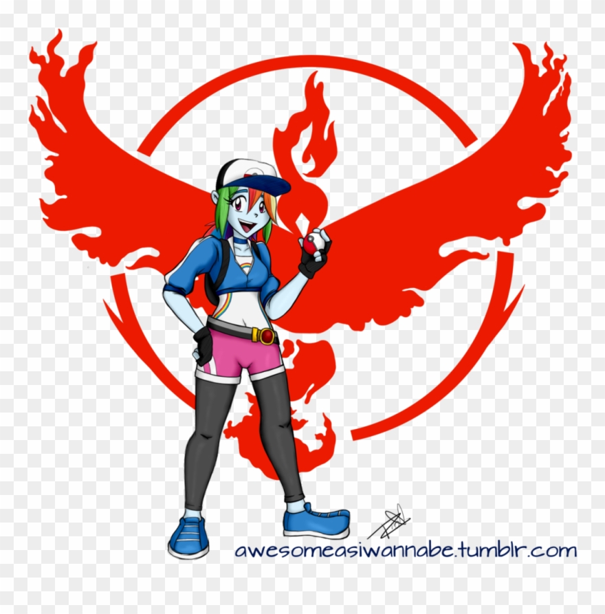 Awesomeasiwannabe, Equestria Girls, Moltres, Pokéball, - Rainbow Dash Pokemon Team Clipart