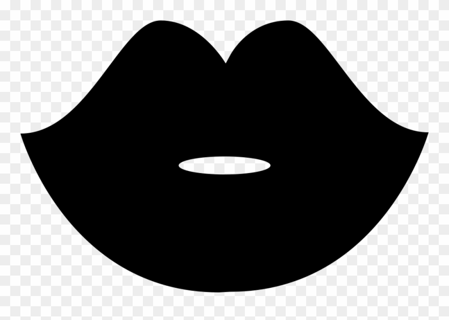 Woman Black Lips Shape Comments - Circle Clipart
