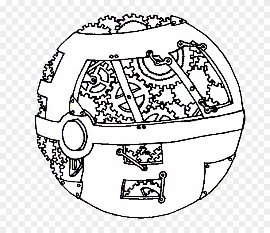 Steampunk Pokeball By Looja - All Pokeball Printable Coloring Pages Clipart