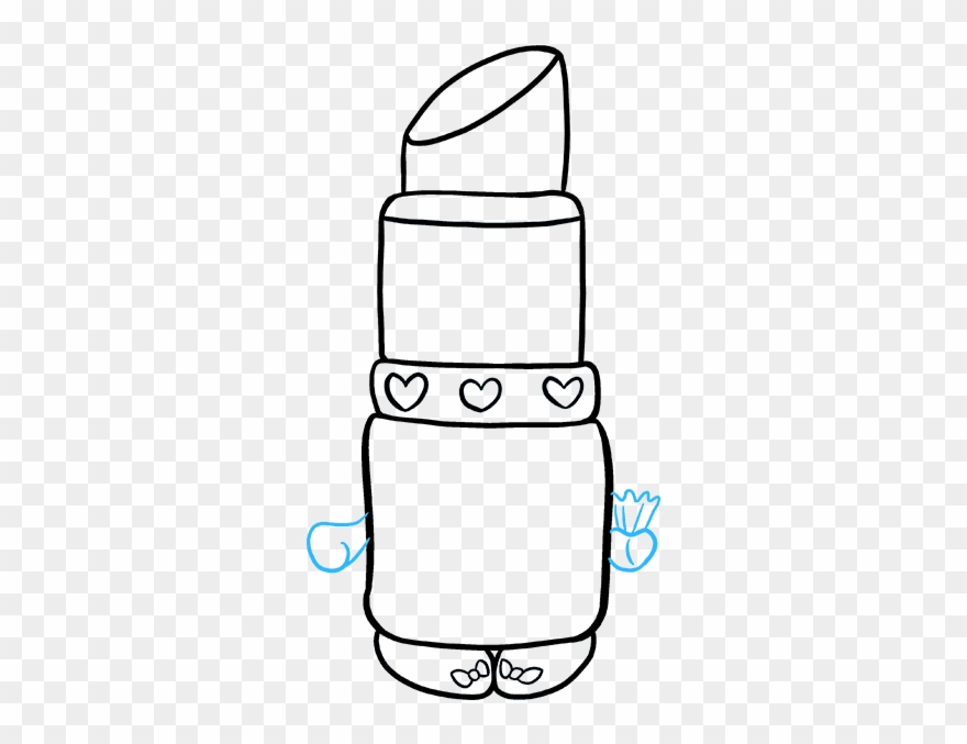 How To Draw Lippy Lips From Shopkins - Easy Shopkins Drawing Clipart