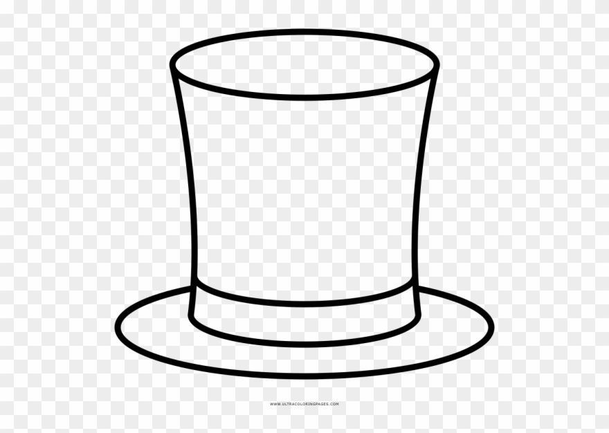 Image Not Found Or Type Unknown - Top Hat Coloring Page Clipart