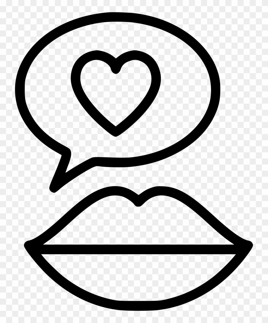 Lips Love Conversation Comments - Icon Clipart