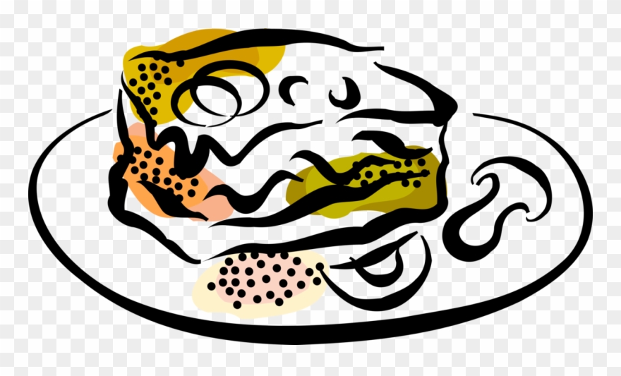 Pasta Layered Lasagna Vector - Pasta Clipart