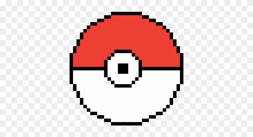 Pokeball - Pixel Art Illusion D Optique Clipart