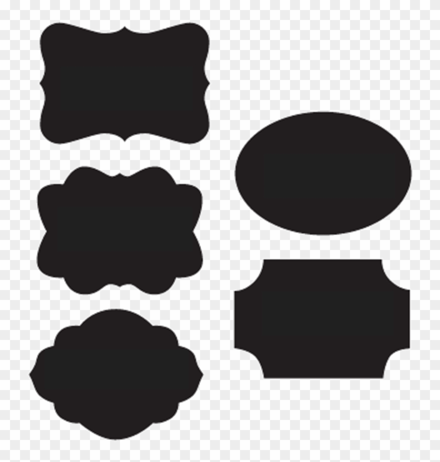 Chalkboard Transparent Black Label - Transparent Background Chalkboard Label Clipart