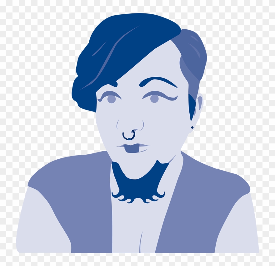 Bearded Lady - Illustration Clipart