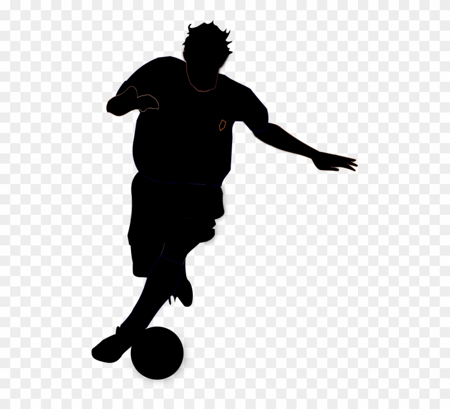 Soccer, Football, Player - Vektor Orang Menendang Bola Clipart