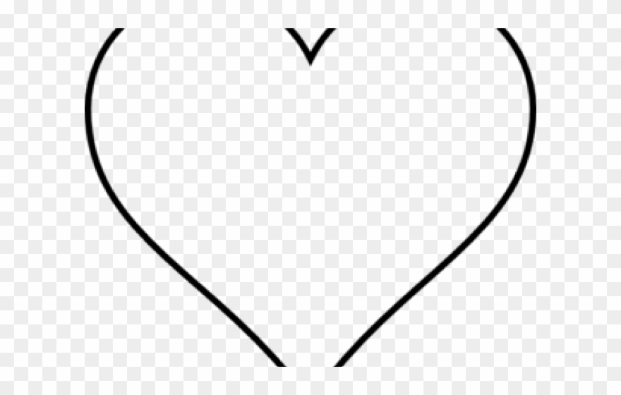 Heart Clipart Clipart Transparent Background - Big Outline Of A Heart - Png Download