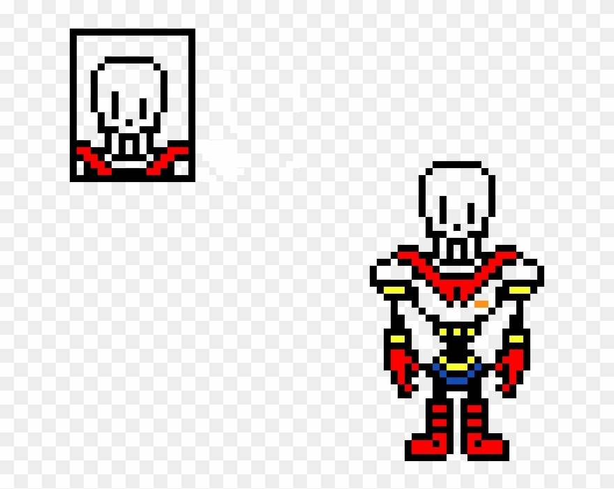 Untitled - Undertale Pixel Art Grid Papyrus Clipart