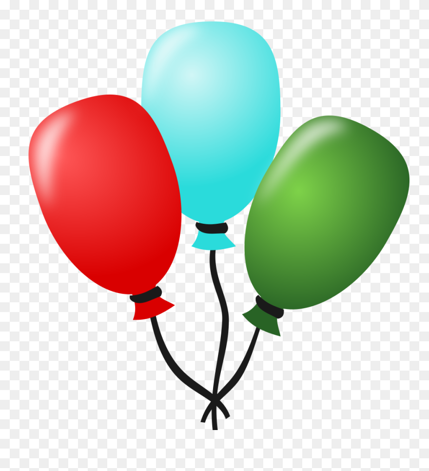 Arty Clip Art Download - Three Balloons Tied Together - Png Download