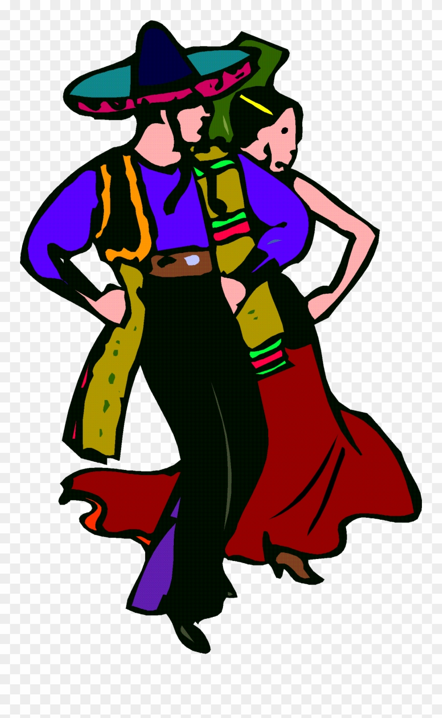 Salsa - Mexican Dancers Clipart