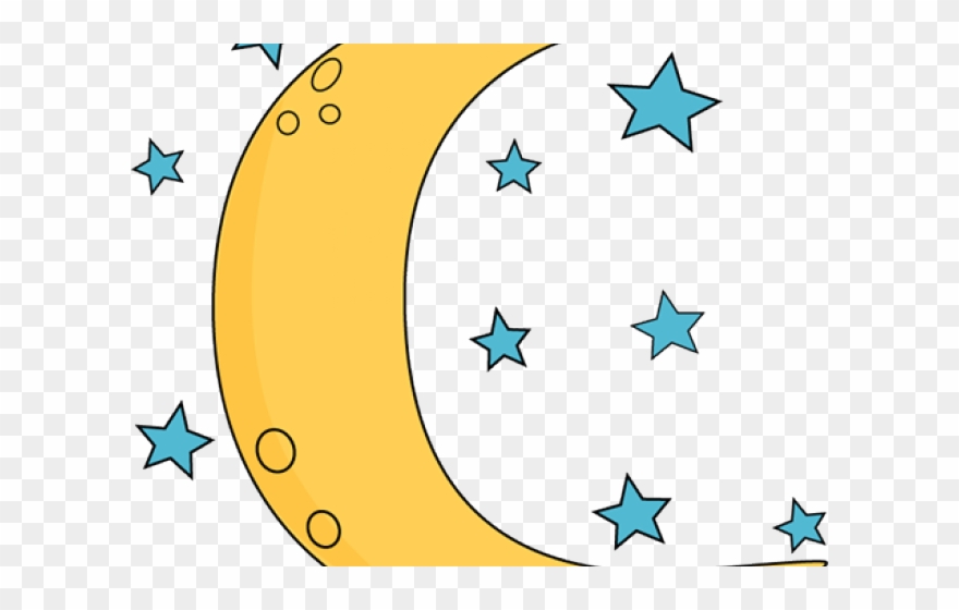 Cute Clipart Moon - Clip Art - Png Download