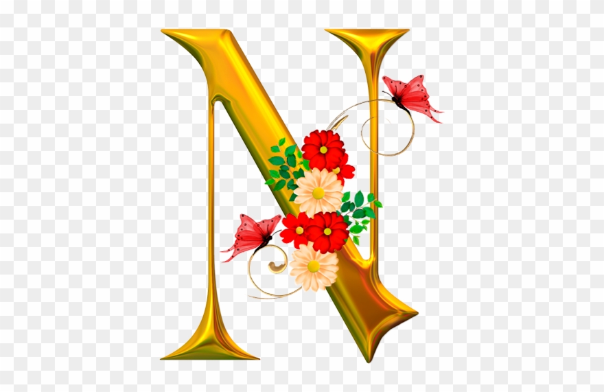 Name Letters, Letter Art, Color Dorado, Calligraphy - Letra Ñ En Dorado Clipart