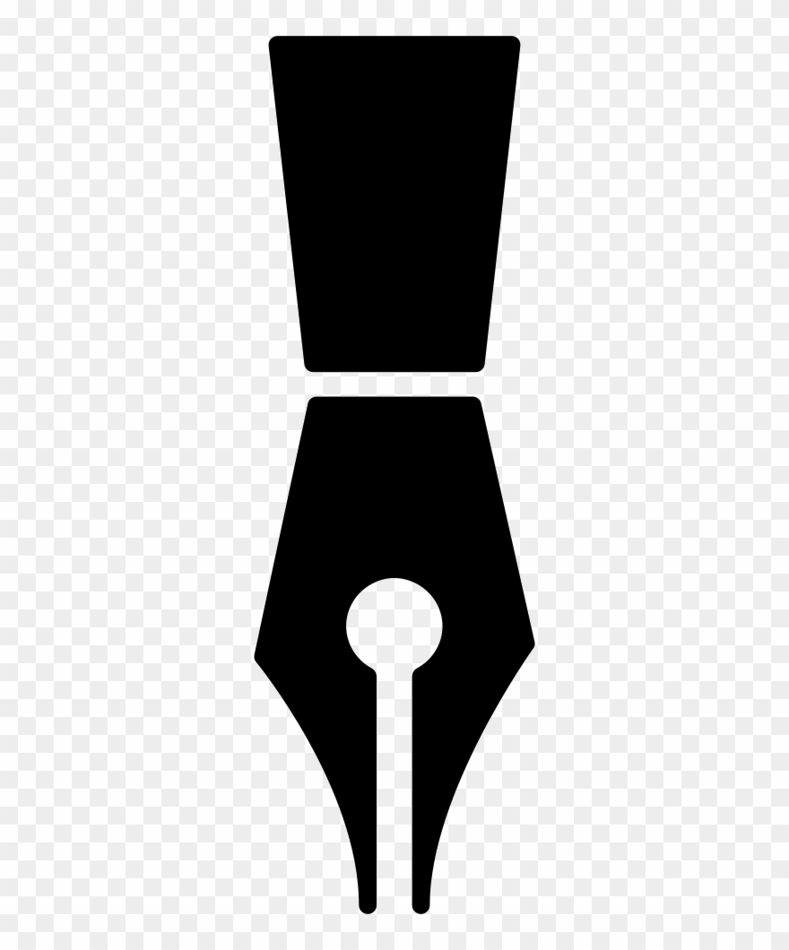 Calligraphy Pen Tip Outline Comments Clipart