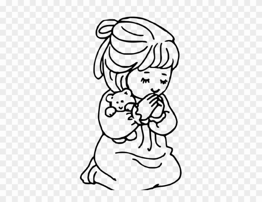 Lds Clipart Prayer Lds Boy Praying Clipart Black Mamba - Girl Praying Coloring Page - Png Download
