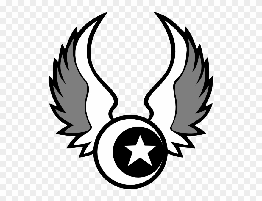 Nautical Star With Wings Designs Clipart