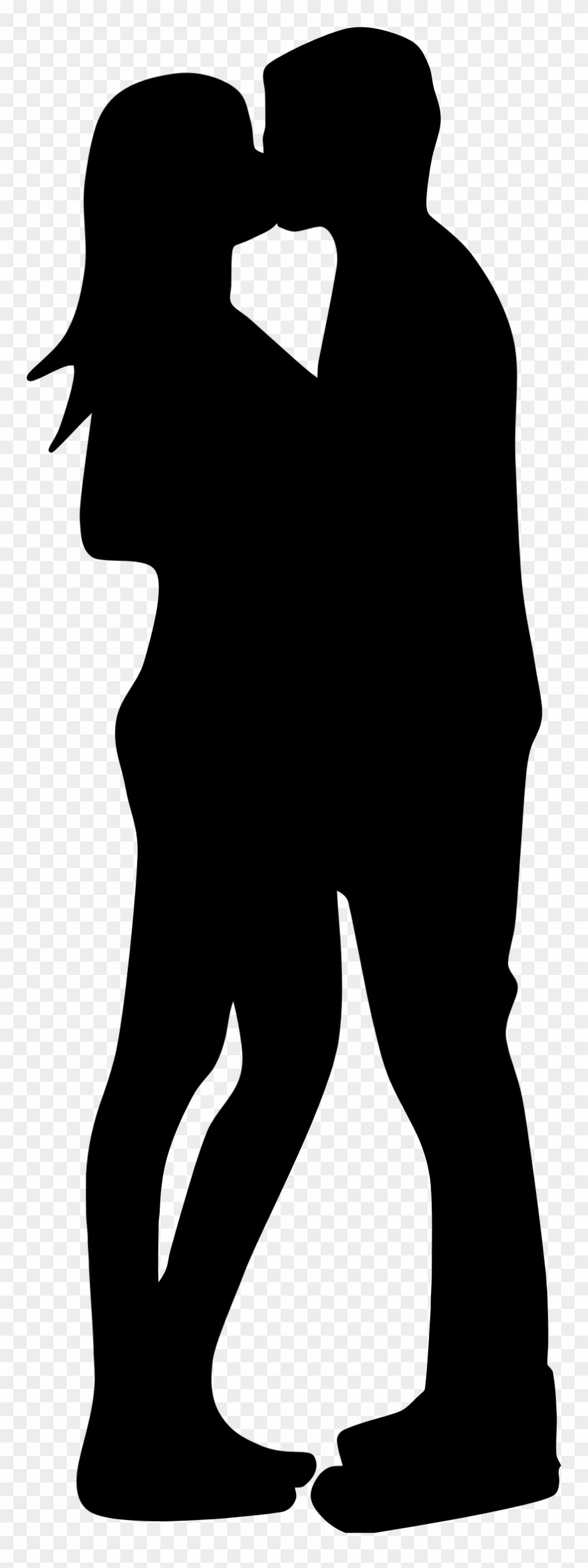 Kissing Silhouette 2 Clipart