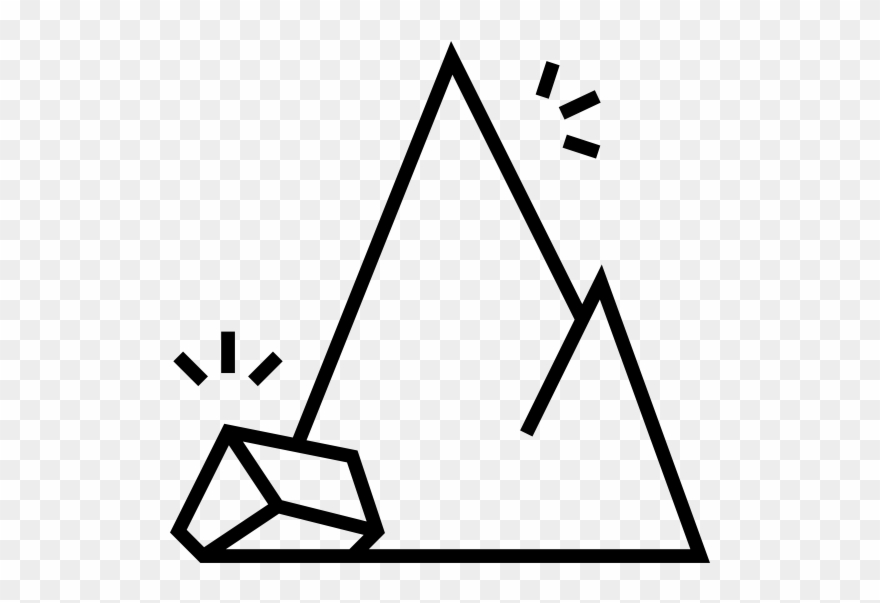 Stone To Mountain Rubber Stamp Clipart