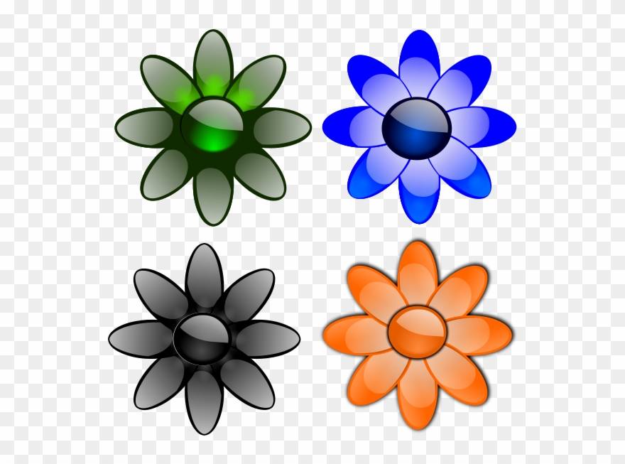 Glossy Flowers 2 Png Images Clipart