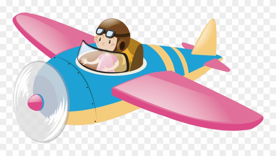 Airplane Photography Clip Art Pink Wings Small - Animated Airplane With Ribon - Png Download