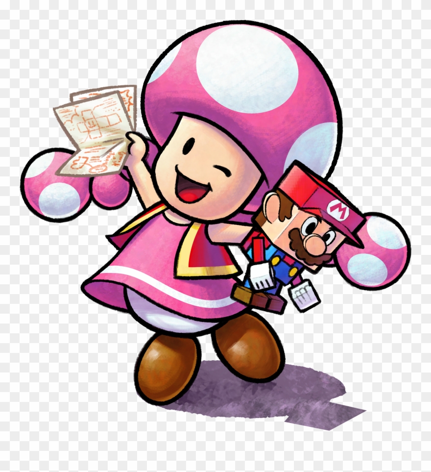 Don't Let The Pink Fool You - Mario And Luigi Paper Jam Toadette Clipart