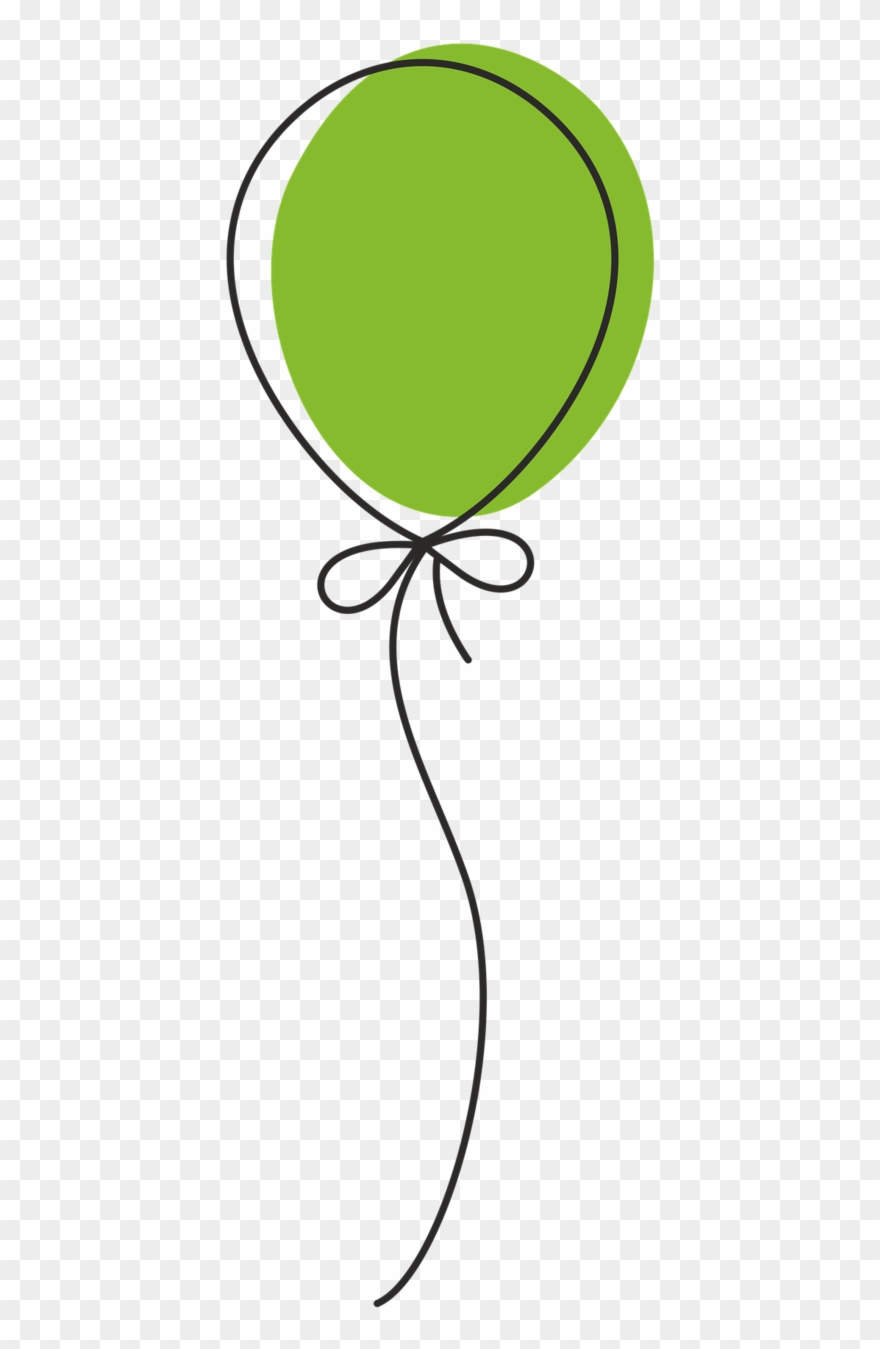 Balloon String Png - Globo Verde Png Clipart
