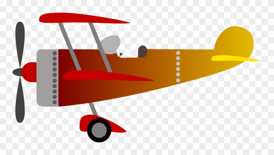 Clipart Biplane 2 Microsoft Clip Art Party Microsoft - Vintage Airplane Png Transparent Png
