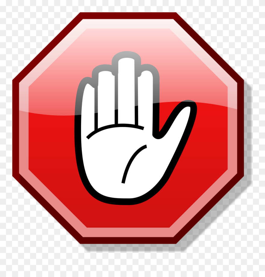 First, "stop"for A While And Think Why You Are Here - Stop Hand Clipart
