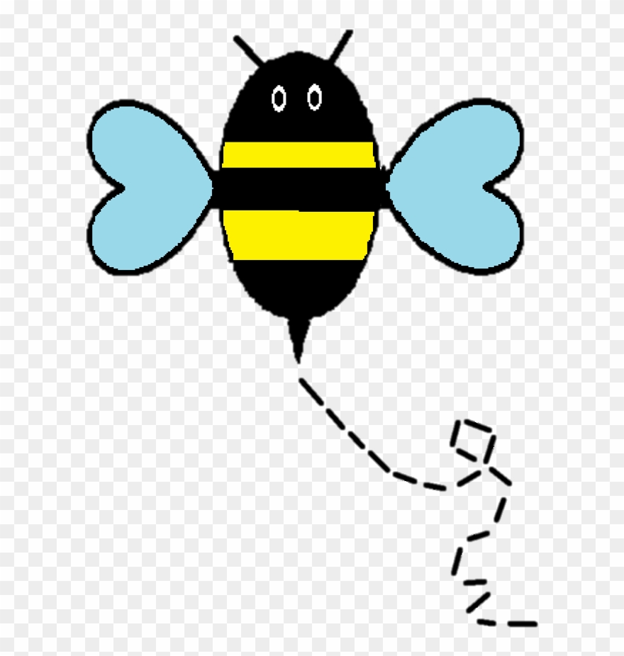 Bee With Buzz Tail - Bee Clipart