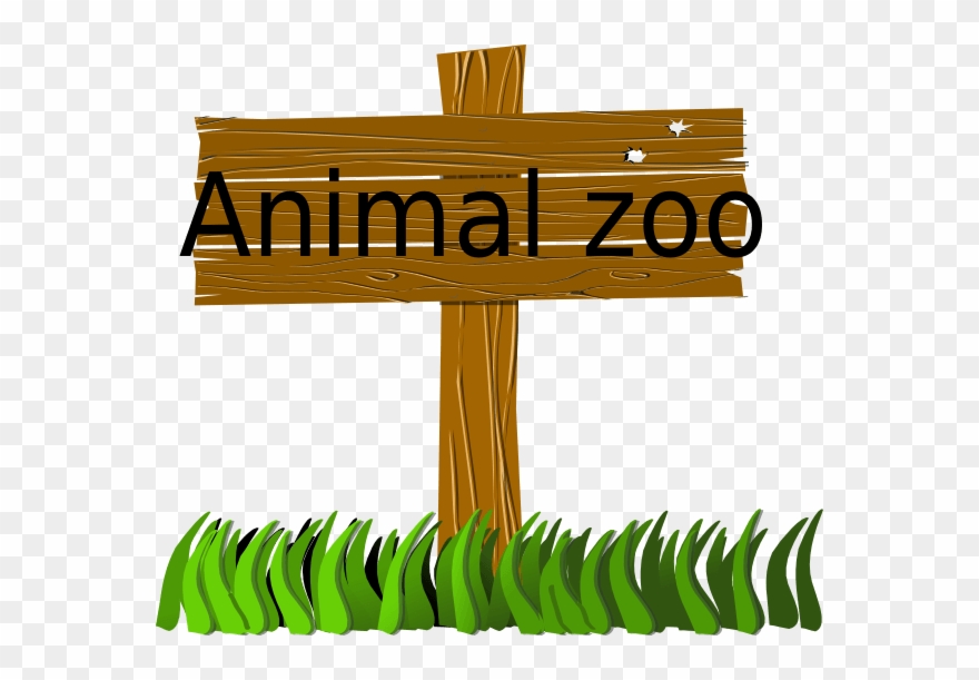 Animal Zoo Sign Clip Art At Clker - Clip Art Png From The Zoo Transparent Png