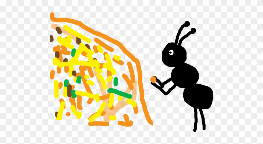 The Ants And The Grasshoppers - Illustration Clipart
