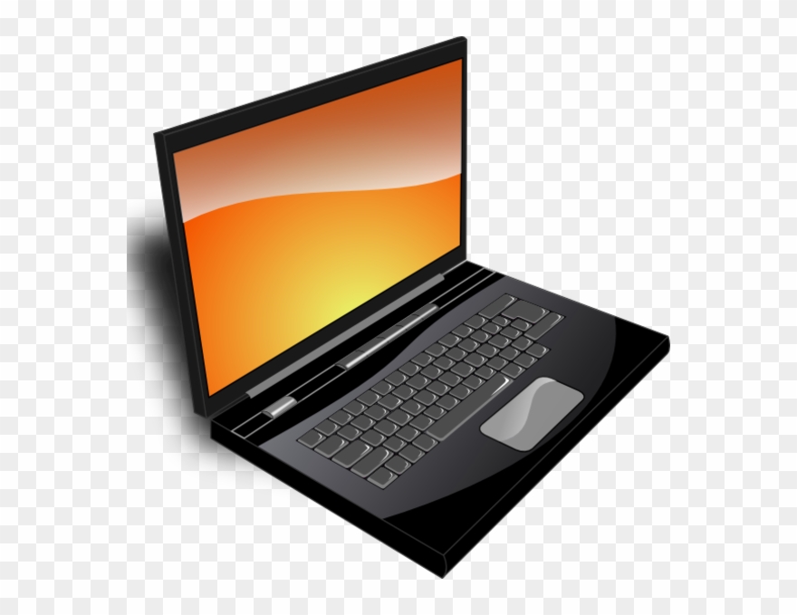 Notebook Clipart Orange - Branded Laptop - Png Download