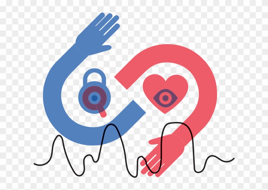 Playful Take On Helpful / Caring Hands Around The Heart - Illustration Clipart
